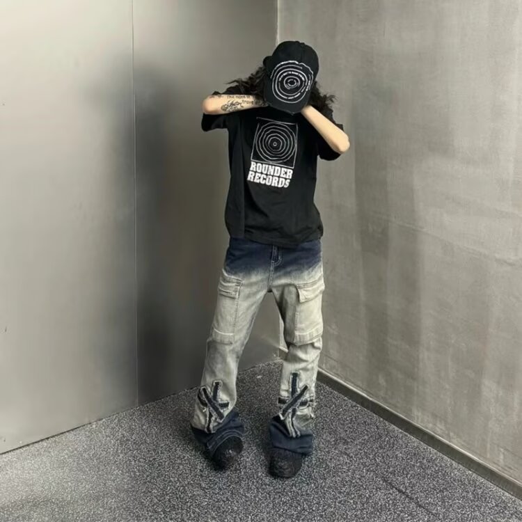 重磅微弹中腰青少年潮常规牛仔裤流苏贴布刺绣直筒休闲长裤春秋水,男装牛仔裤,星座218-1（原230）