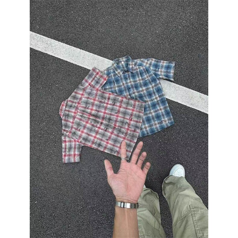 主推可谈可谈可谈CT25102批38现货款杭州货夏季短袖衬衫,男装衬衫,星座1004-6