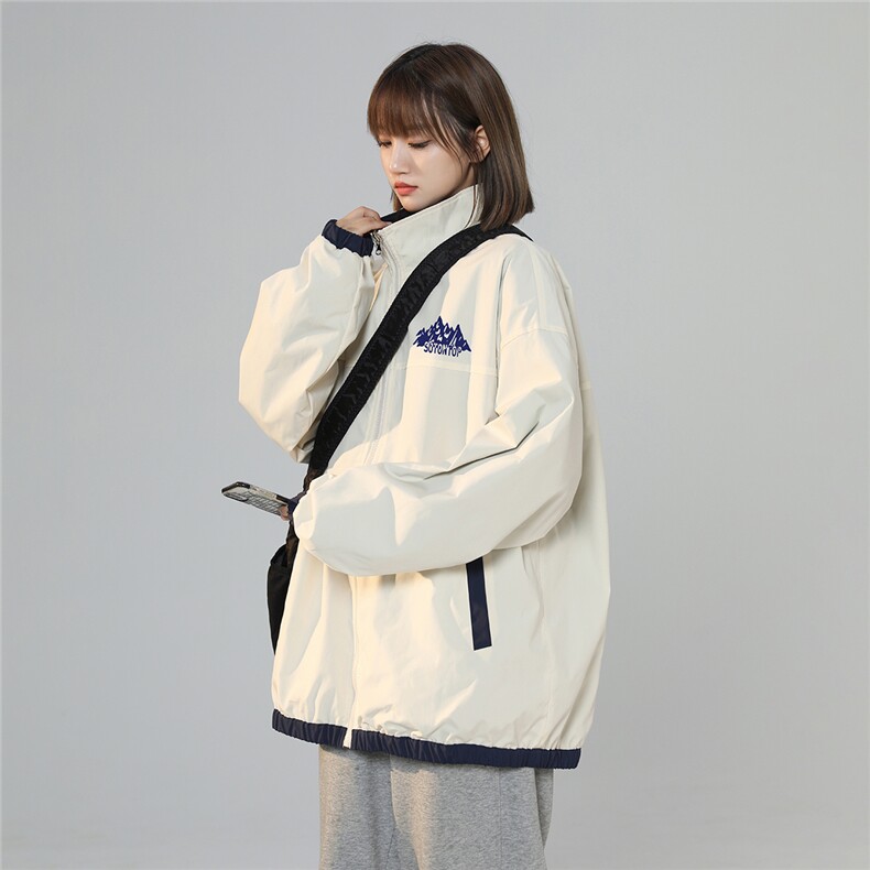 2025秋雪山字母印花中性双面穿夹克外套JK554/P98控138-100涤纶,男装夹克,电商A148-1