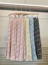 碎花雪纺百褶裙，其它，久意