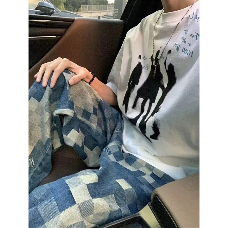 Q101/P53休闲裤男女韩版潮流痞子帅气百搭ins牛仔裤,男装休闲裤,星座1506
