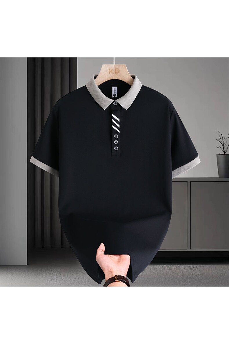 夏季新款男士商务休闲简约吧百搭翻领短袖T恤POLO衫上衣8811P38,男装T恤,电商B226-2（原B217-2）