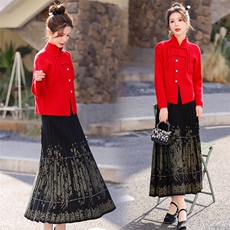 时尚春季新款休闲运动套装女宽松显瘦长袖外套+直筒裤两件套，女装套装/套裙，橙子家
