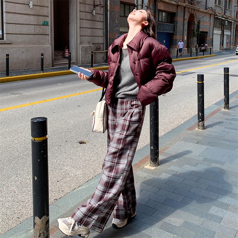 现货！（90新标带检）时尚纯色短款洋气加厚保暖羽绒服女冬季潮品,女装羽绒服,衣秀之家