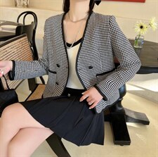 小香千鸟格外套，其它，艾依佳人