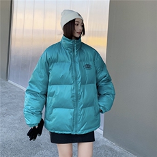 EQ331覆膜亮面冬季立领棉衣男女情侣装2024新款棉服宽松版型外套，女装棉衣/棉服，电商C306-1