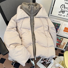 棉衣外套男士冬季2026新款日系复古假两件棉服保暖皮棉袄子宽松型，男装棉衣，星座1013