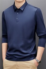 BAMJ-206钱塘2020-2中年男士商务休闲简约百搭秋季长袖T恤P85，男装T恤，钱塘207-2