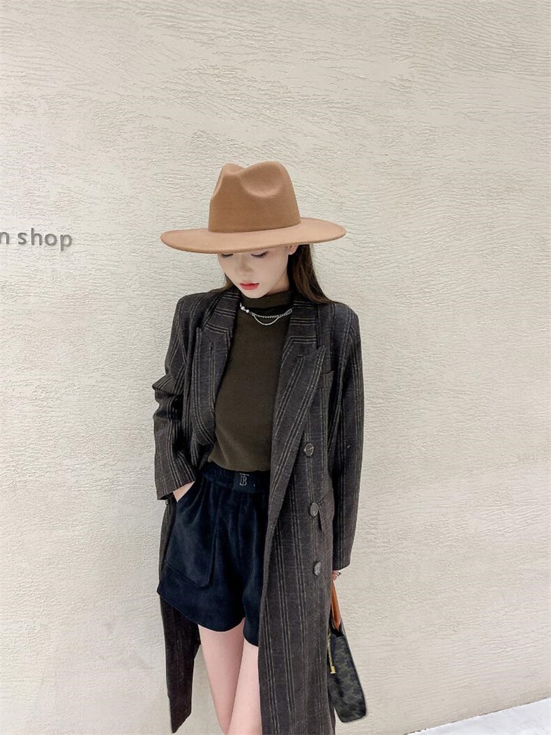 长款格纹毛呢大衣，其它，Balance Studio