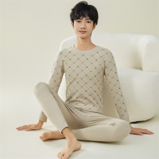 男士秋衣秋裤休闲薄款情侣保暖内衣套装两件套TZ2530-P42，男装休闲套装，星座310B-3