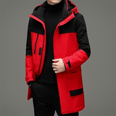 冬季男士时尚休闲保暖90白鸭绒中长款羽绒服外套YYYR109-275，男装羽绒服，钱塘6003A(原)4033A