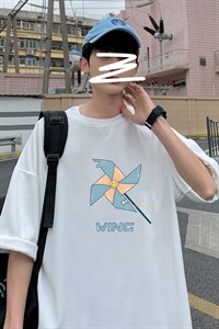 Q11112-P30 春夏季七分袖t恤男大码五分袖男短袖中袖图片