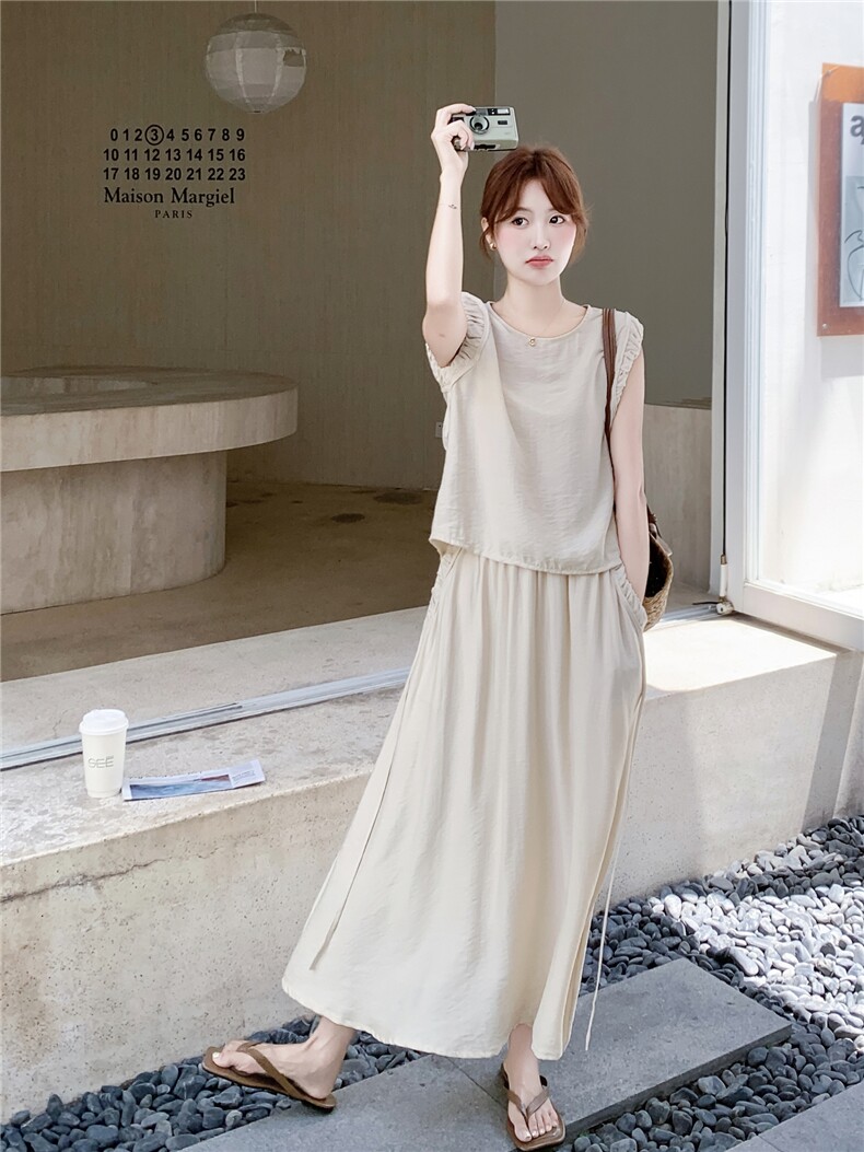 主推重工艺女夏新款休闲减龄穿搭套裙两件套A2609-148-K228,女装套装/套裙,美静678