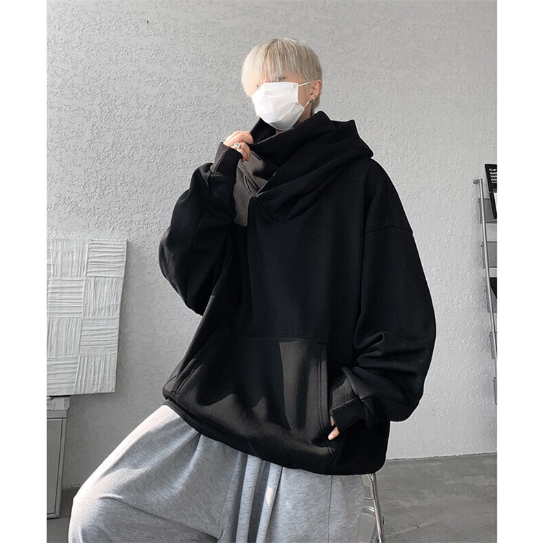 8XL-M刺客美式机能风外套高领连帽卫衣男加绒加厚上衣WY14P68控88,男装卫衣,电商D206-1