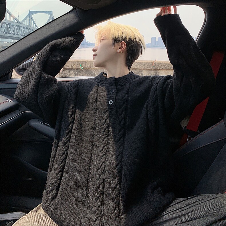 毛衣男秋冬新款港风宽松针织毛衫MYA5-P65，男装针织衫/毛衣，星座214-3