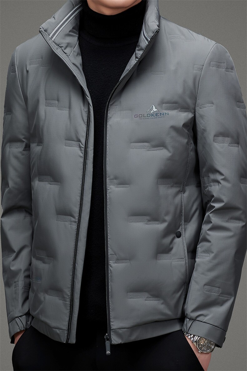 2023冬季新款立领羽绒服中年男士白鸭绒90%羽绒外套MSNA2201-P220,男装羽绒服,电商B212（原钱塘6029）
