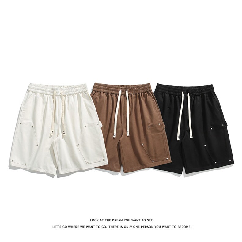 夏季港高街铆钉工装短裤直筒运动5分6分短裤DK8491-P32【特价】,男装牛仔裤,电商A007