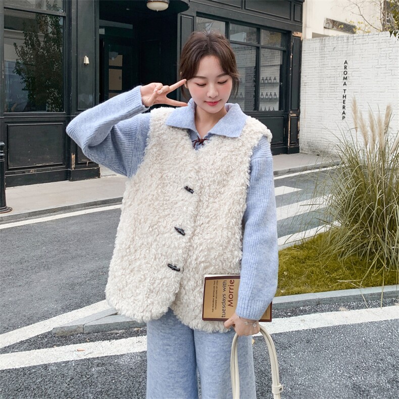针织套装羊羔毛马甲三件套2C090-9031-P255-K388,女装套装/套裙,2C090