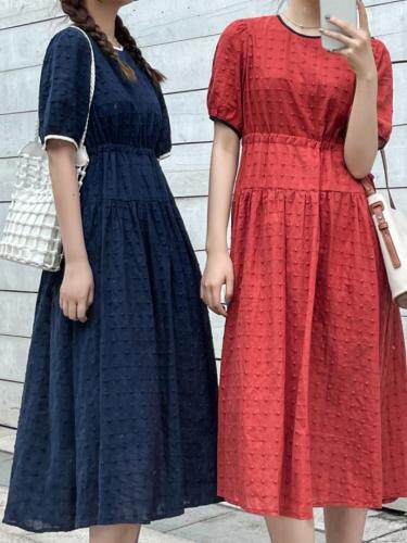 提花连衣裙，女装连衣裙，左维