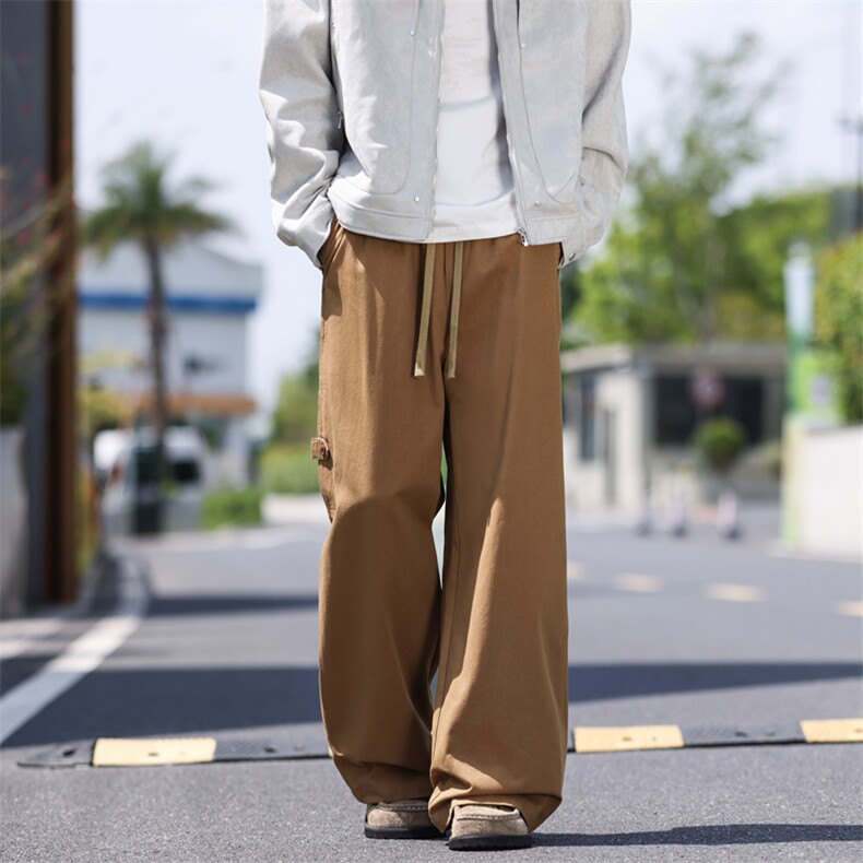 2025秋季新款现货纯棉水洗直筒裤工装休闲长裤DSA157B-K2530-P58,男装休闲裤,电商A157B