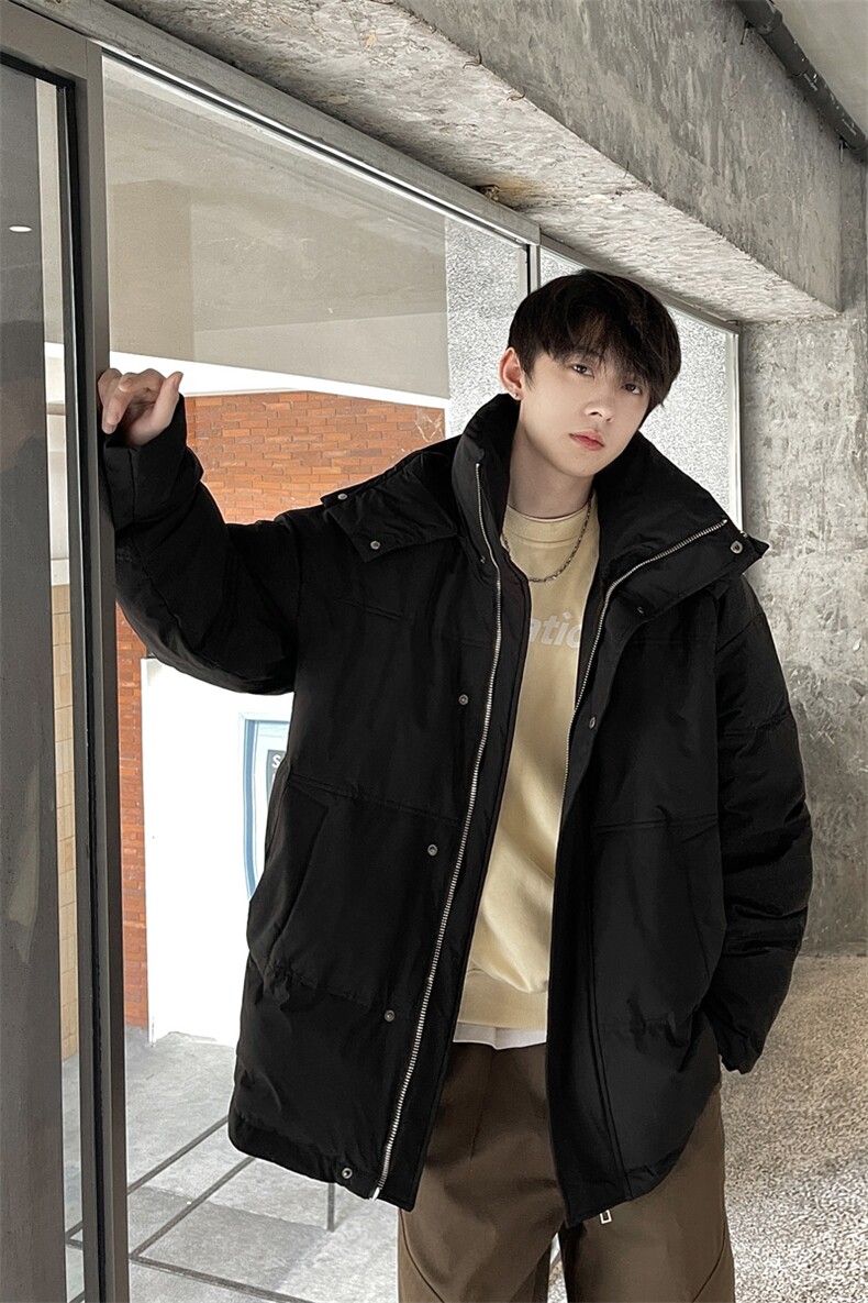 羽绒服男冬季新款港风宽松连帽加厚外套上衣YR922-P155,男装羽绒服,星座214-3