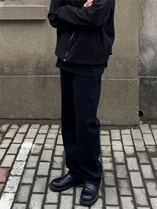 cleanfit弹力纯色修身直筒牛仔裤修身窄版直筒裤显瘦 加绒65图片