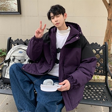 新款港风棉服大口袋宽松时尚港风青少年棉袄外套MY9305-1P-95，男装棉衣，电商A128