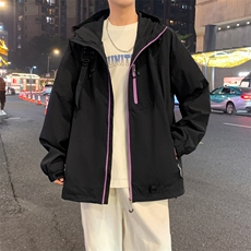 冲锋衣外套男2025春季新款宽松连帽休闲工装夹克潮流A02512-P83，男装夹克，星座308B-2