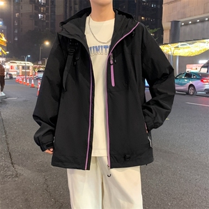 冲锋衣外套男2025春季新款宽松连帽休闲工装夹克潮流A02512-P83图片