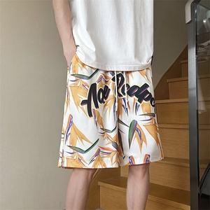 夏威夷速干沙滩裤男士休闲度假五分裤衩子宽松大码夏季花短裤男潮图片