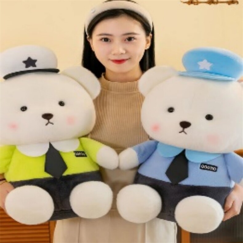 十寸警察小熊，王涛毛绒玩具