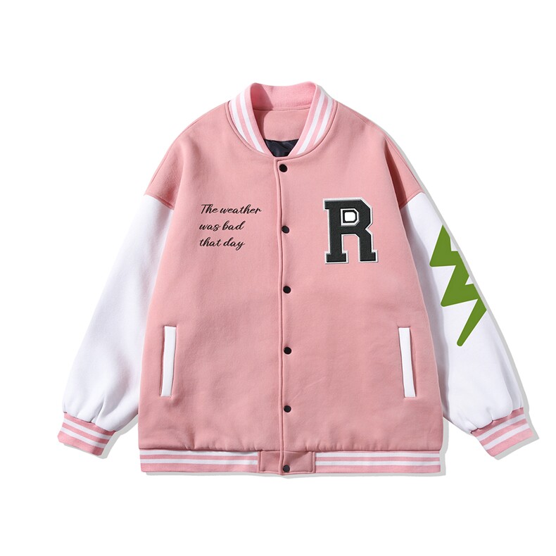 白底23春季街头hiphop潮流棒球服宽松百搭夹克外套G98P75控98,男装夹克,电商A247-1