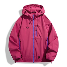 机能冲锋衣情侣外套登山服户外工装连帽小众运动夹克防风7870-P45，男装夹克，星座1403A