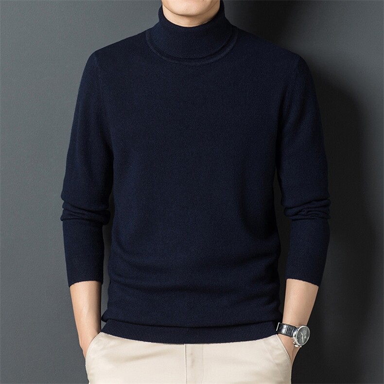 LCZ9852秋冬新款2023年男士羊毛衫纯羊毛针织休闲打底衫毛衣P100，男装针织衫/毛衣，电商B360