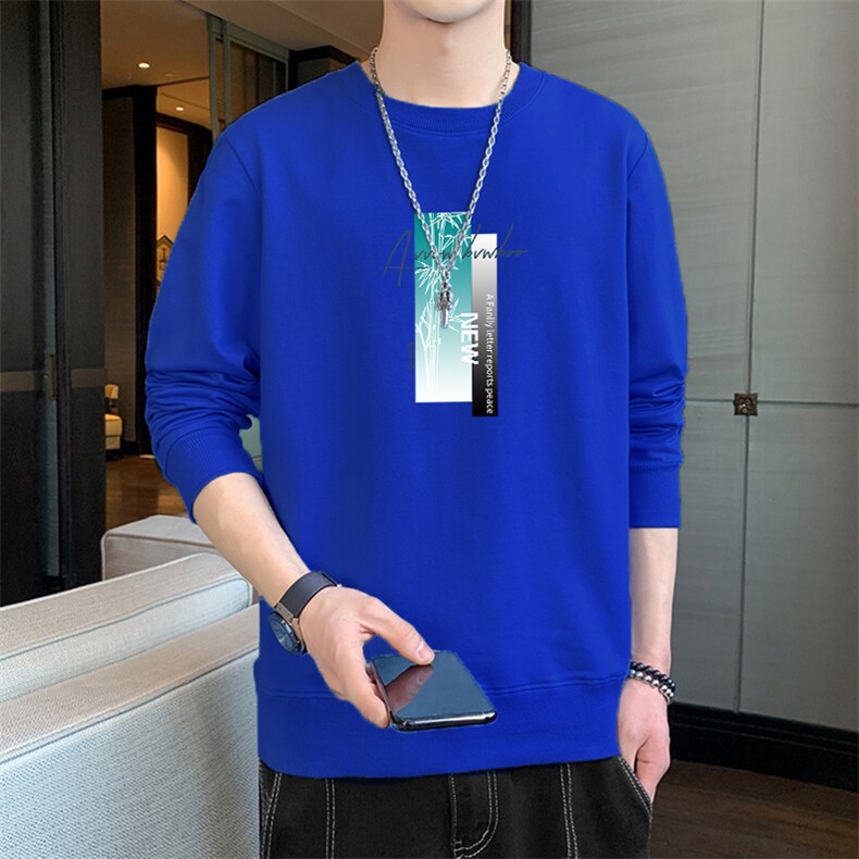 抖音直播主推春秋新款现货男士印花圆领大码卫衣长袖打底F120,男装T恤,星座1816-2（原1210–2）