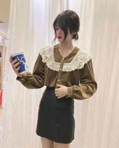 加绒丝绒小衫百塔款。图片