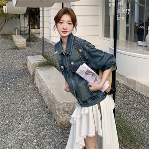新品牛仔外套女学院风F9805---P155--K208图片