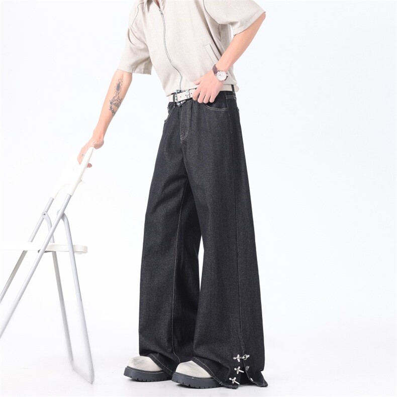 XZ-221-1/K1511/P58美式复古飞机扣设计感宽松丹宁牛仔裤,男装牛仔裤,星座221-1
