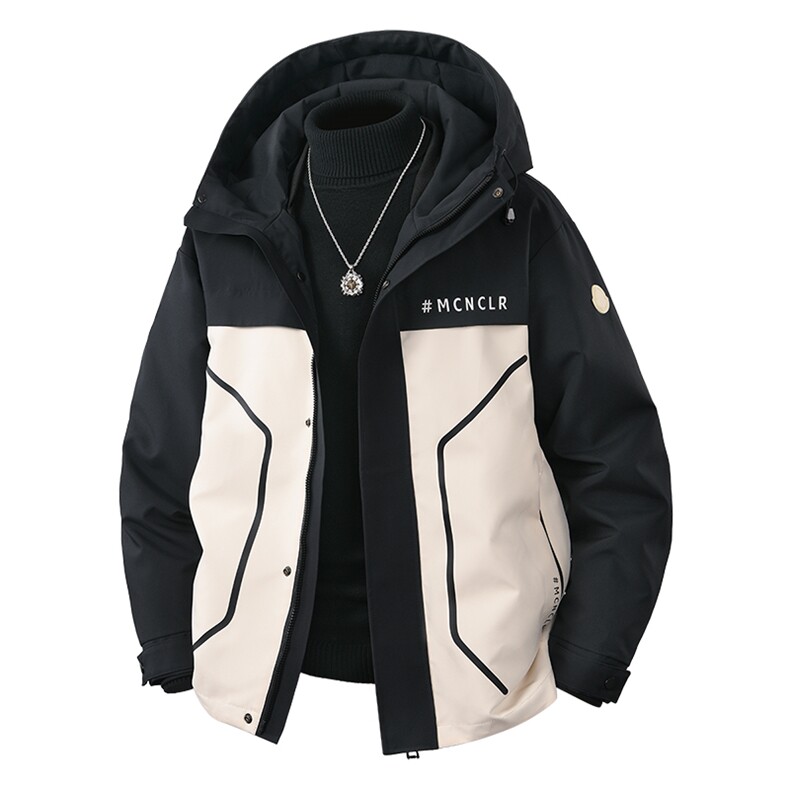 高品质商务休闲冲锋衣羽绒服可脱卸二合一，男装夹克，电商D210