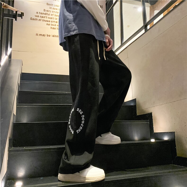 k1015-p55-控78M-5XL大码宽松显瘦拉链港风高阶宽松牛仔裤微喇,男装牛仔裤,星座116