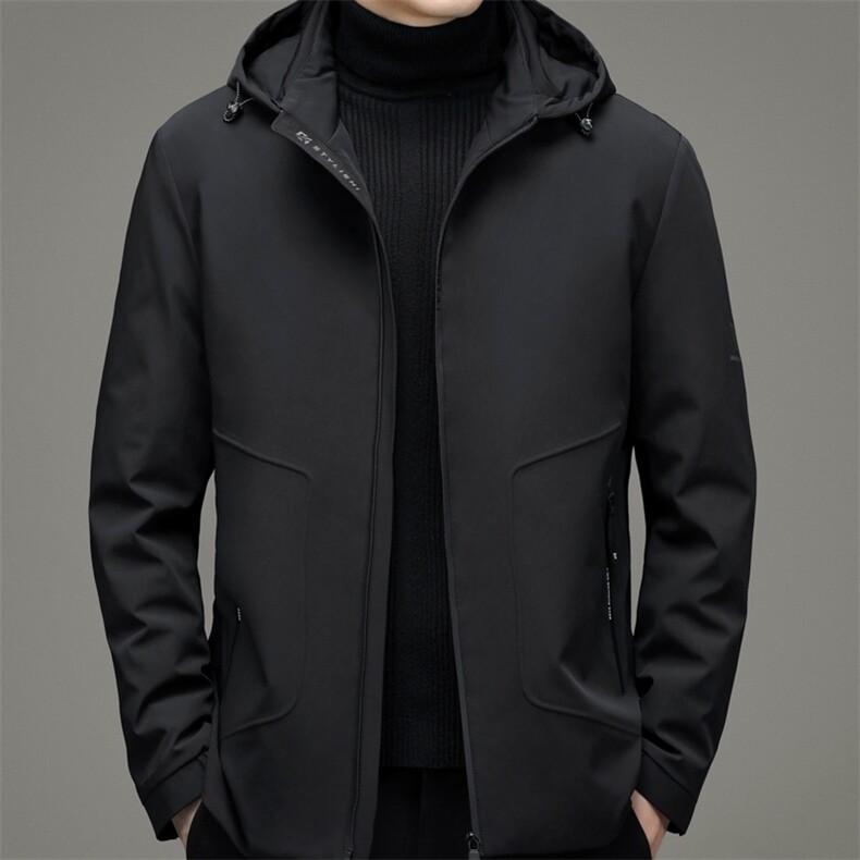 2023冬季新款脱卸帽羽绒服休闲外套中年爸爸装上衣YYYR15-P300图片