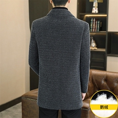 鹅绒内胆高品质毛呢大衣中长款加厚羽绒服外套上衣男D228P220，男装羽绒服，电商B226