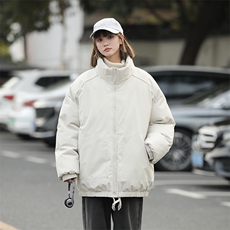 现货冬季美式休闲加厚雪山外套夹克立领纯色三防户外工装棉服，男装夹克，电商A486-1