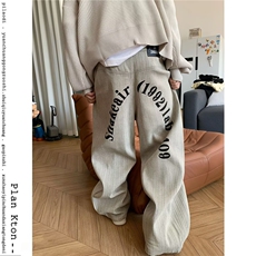 男美式潮牌休闲直筒宽松长裤NB055-P58，男装休闲裤，星座208-5