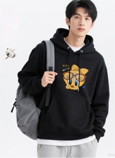 2025年秋季套头长袖卡通印花，女装卫衣/绒衫，花可