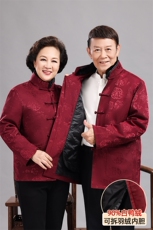风情侣唐装男女可脱卸羽绒服90白鸭绒中老年冬羽绒服唐装外套，男装羽绒服，钱塘723