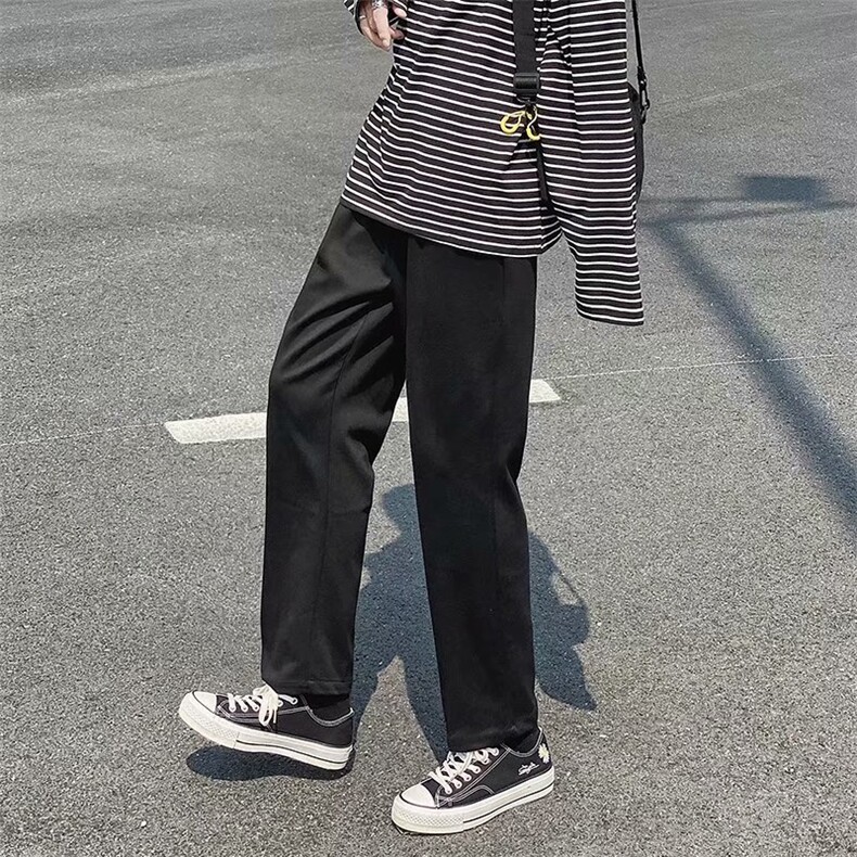 百搭裤子韩版运动裤男夏休闲长裤阔腿宽松九分直筒卫裤K561-P18,男装休闲裤,星座512-2
