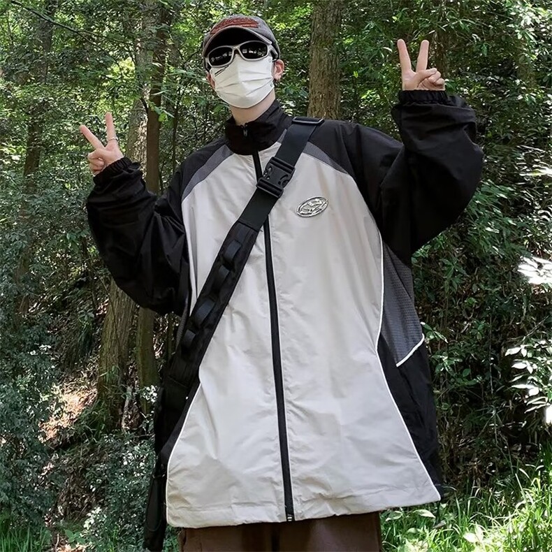 2024新款轻薄宽松设计感防紫外线透气薄款运动外套潮防晒衣男夏，男装防晒衣，星座716-2