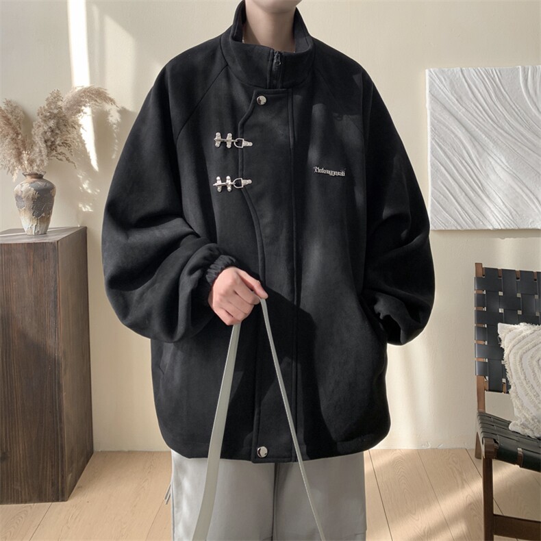 重磅！麂皮绒复合夹克飞机扣外套CP43-特P60 控价：108图片
