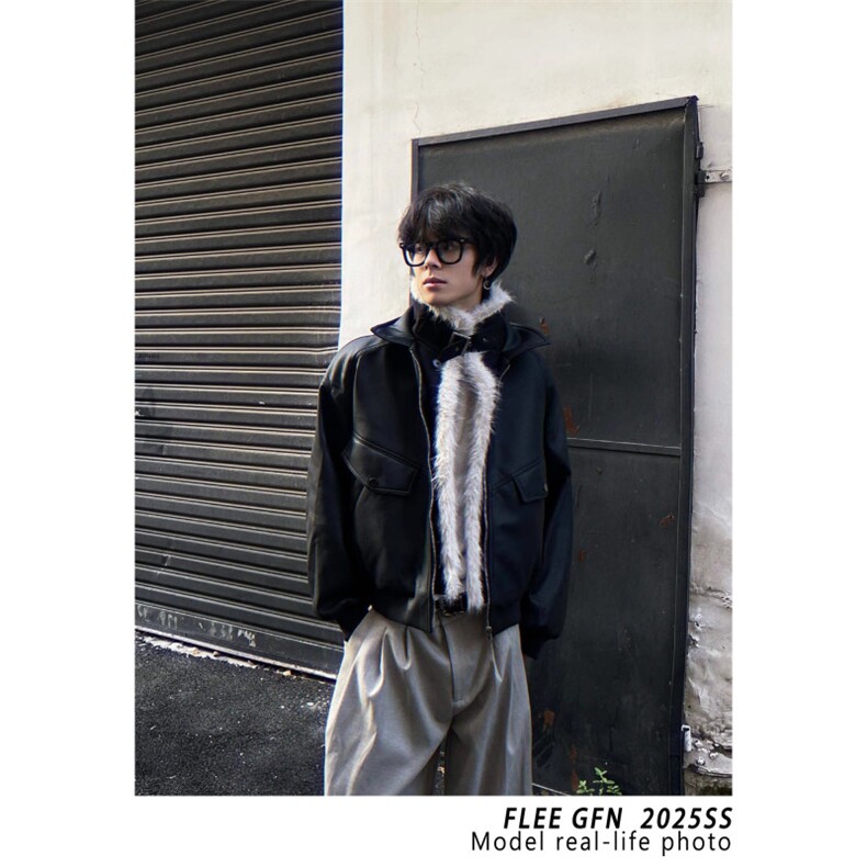 逃离光覆南美式冬季座山雕皮毛棉服加厚PU皮棉衣夹克外套男女潮,男装夹克,星座506A